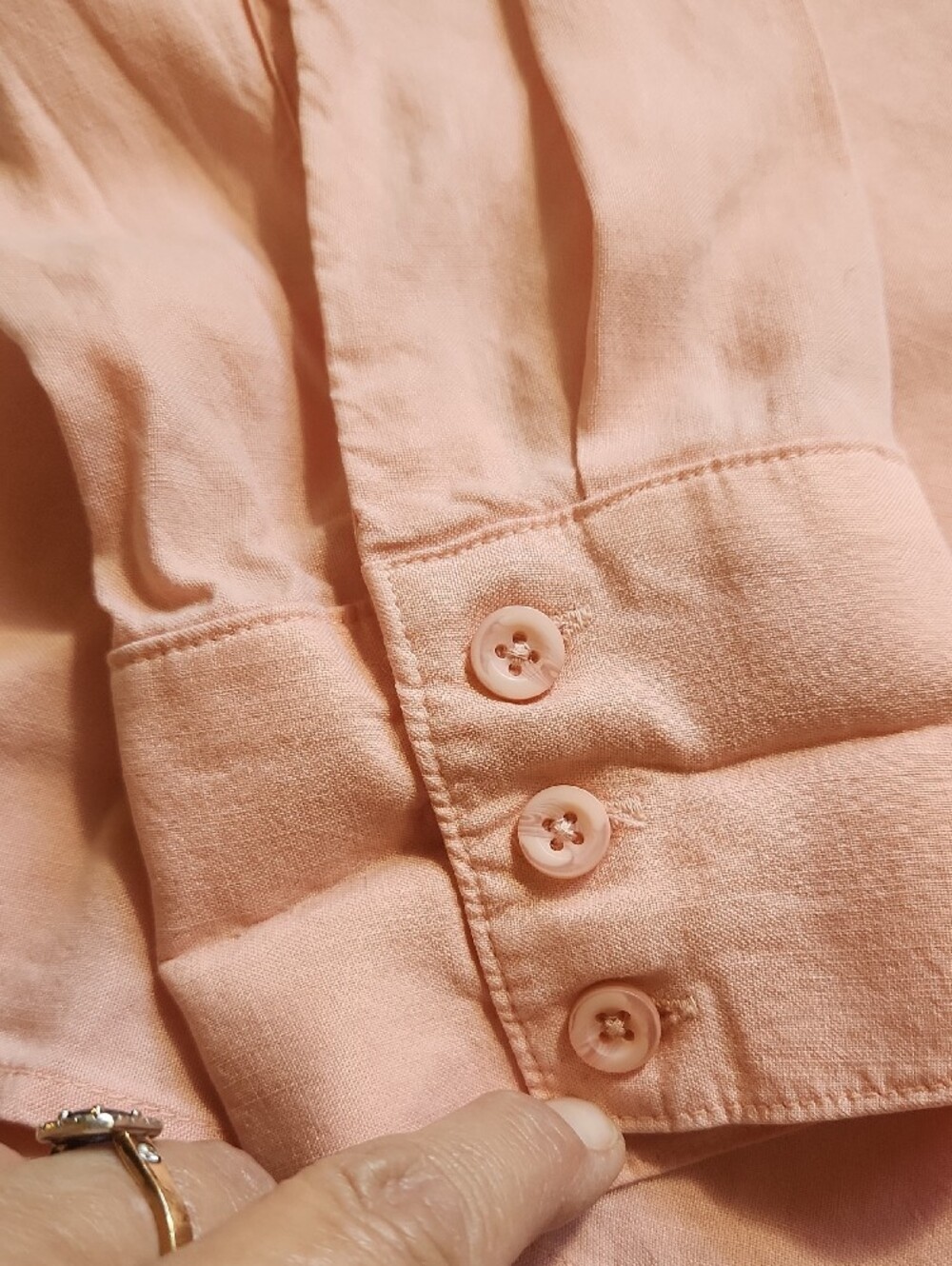 cloth & stone Blush Pink Button-Front Tie Hem Shirt - Picture 4 of 13